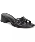 Sam Edelman Women's Farrin Slide Sandals  Black Leather Size 5.5