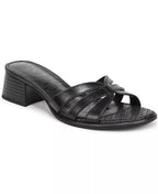 Sam Edelman Women's Farrin Slide Sandals  Black Leather Size 5.5