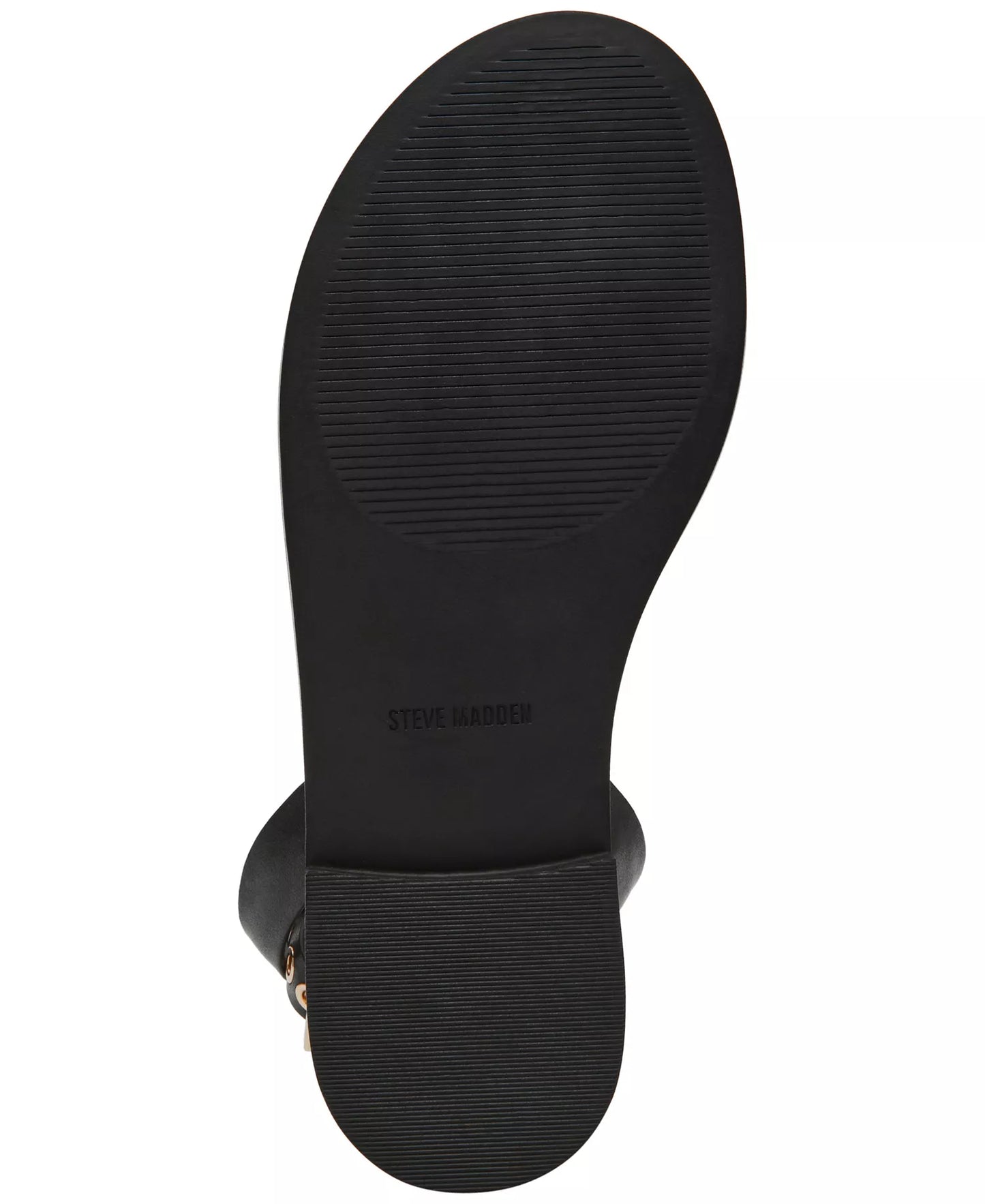 Steve Madden Women's Dandi Round Toe Flat Sandals  Black Size 5