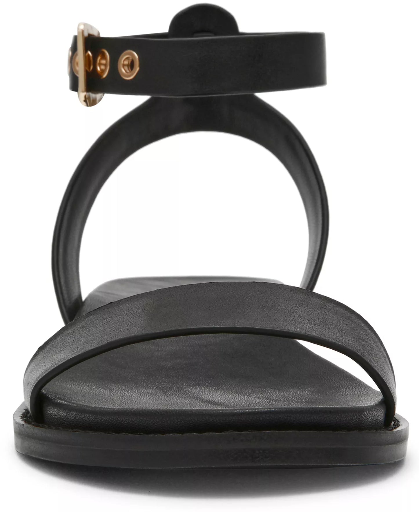 Steve Madden Women's Dandi Round Toe Flat Sandals  Black Size 5