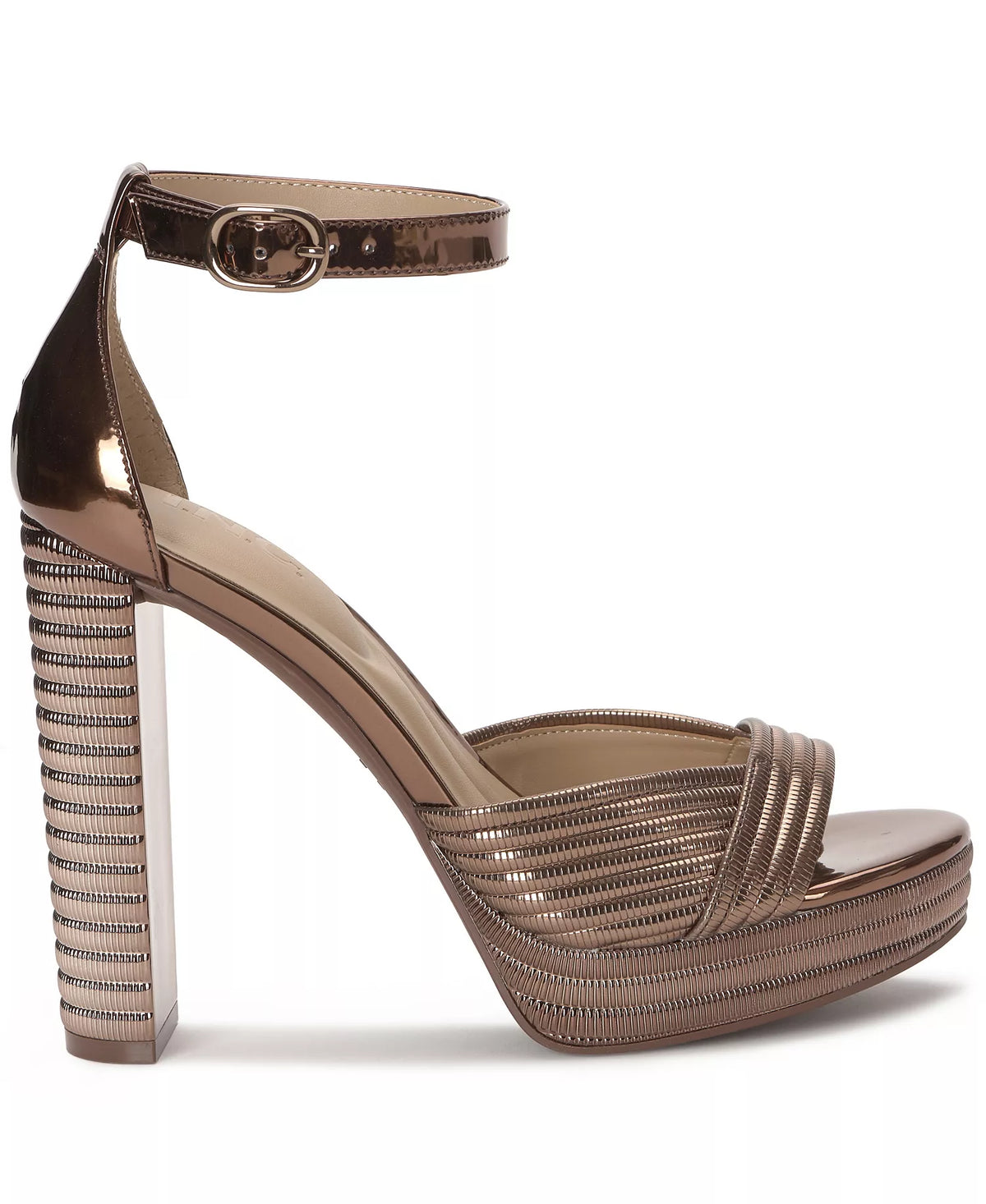 INC International Concepts Women's Namira Platform Dress Sandals  Bronze Metallic Size 9.5