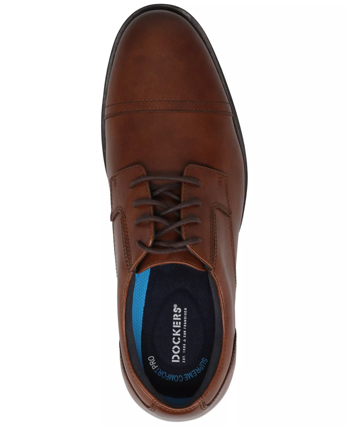Dockers Men's Belvedere Lace-Up Oxford Dress Shoes  Cognac Size 11