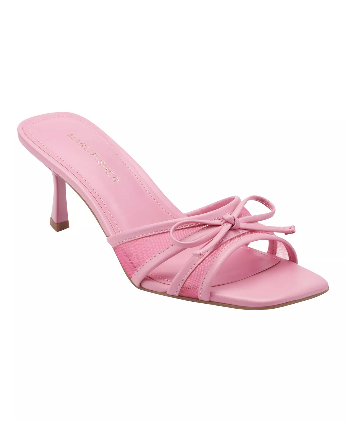 Marc Fisher Women's Delphy Slip-On Kitten Heel Dress Sandals  Pink Size 9