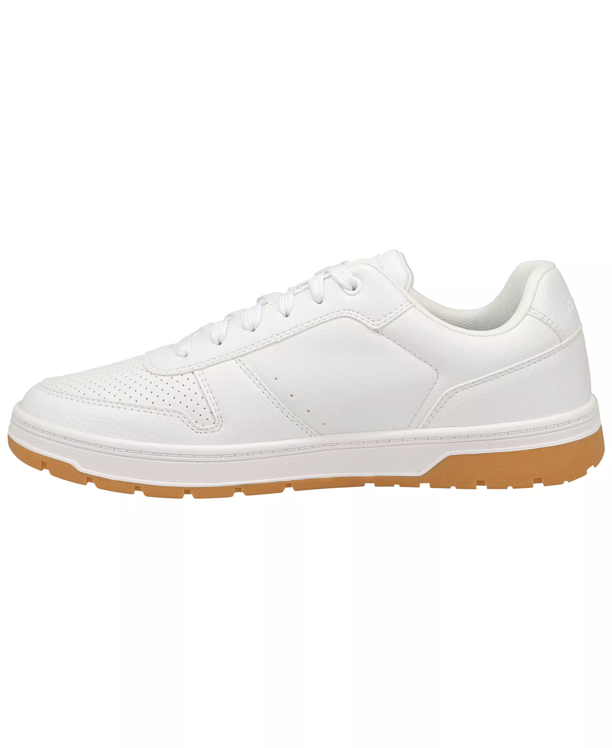 Dockers Men's Energy Lo Synthetic Lace-Up Sneakers  White/Gum Size 8
