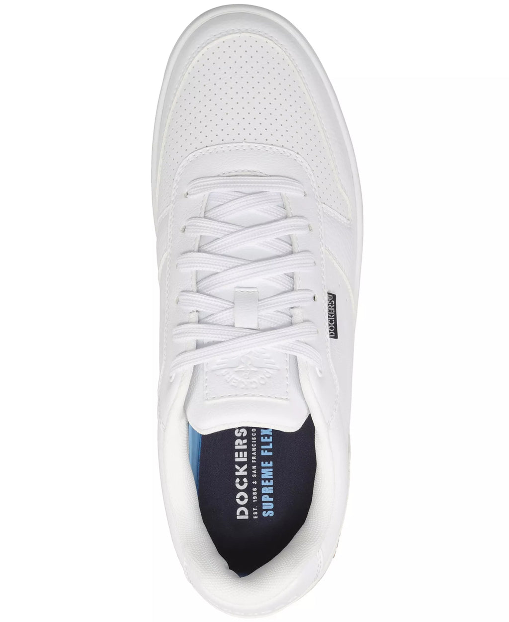 Dockers Men's Energy Lo Synthetic Lace-Up Sneakers  White/Gum Size 8