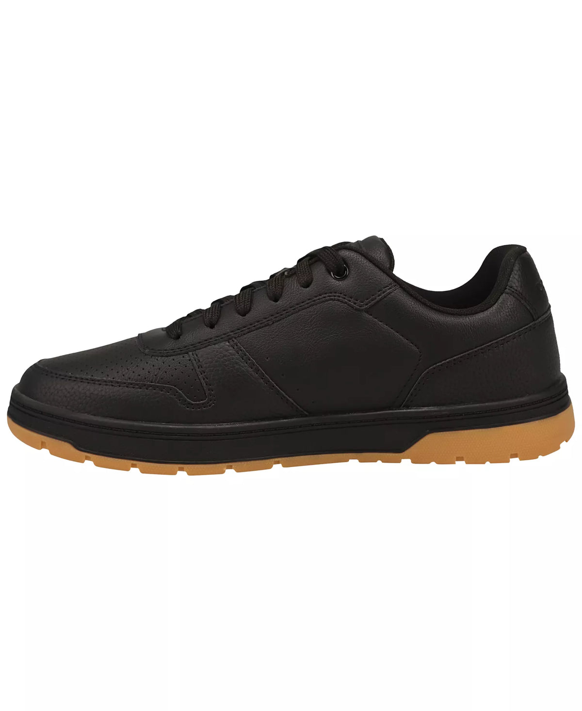 Dockers Men's Energy Lo Synthetic Lace-Up Sneakers  Black/Gum Size 8