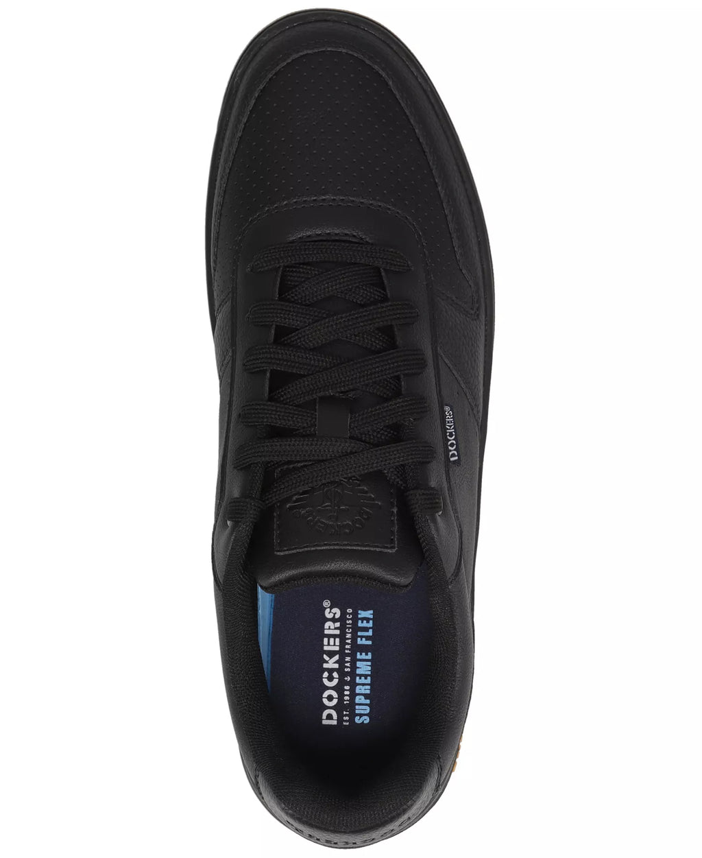 Dockers Men's Energy Lo Synthetic Lace-Up Sneakers  Black/Gum Size 8