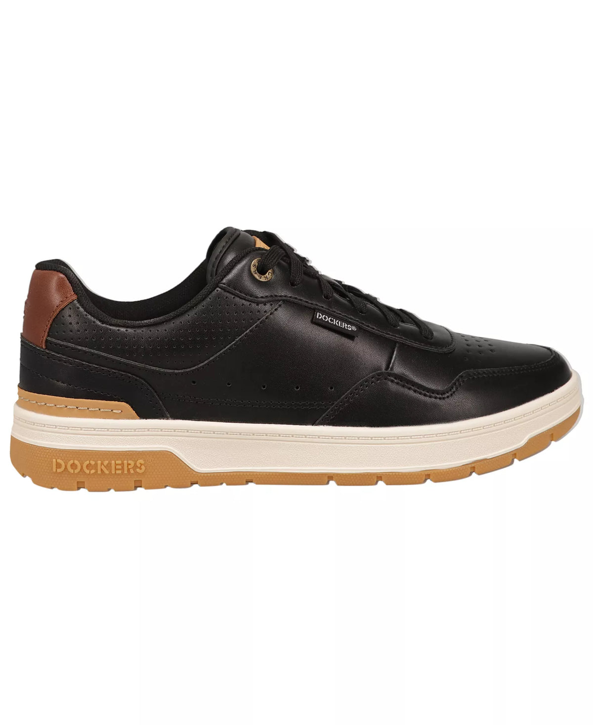 Dockers Men's Jarvis Synthetic Leather Casual Sneakers  Black Size 10.5