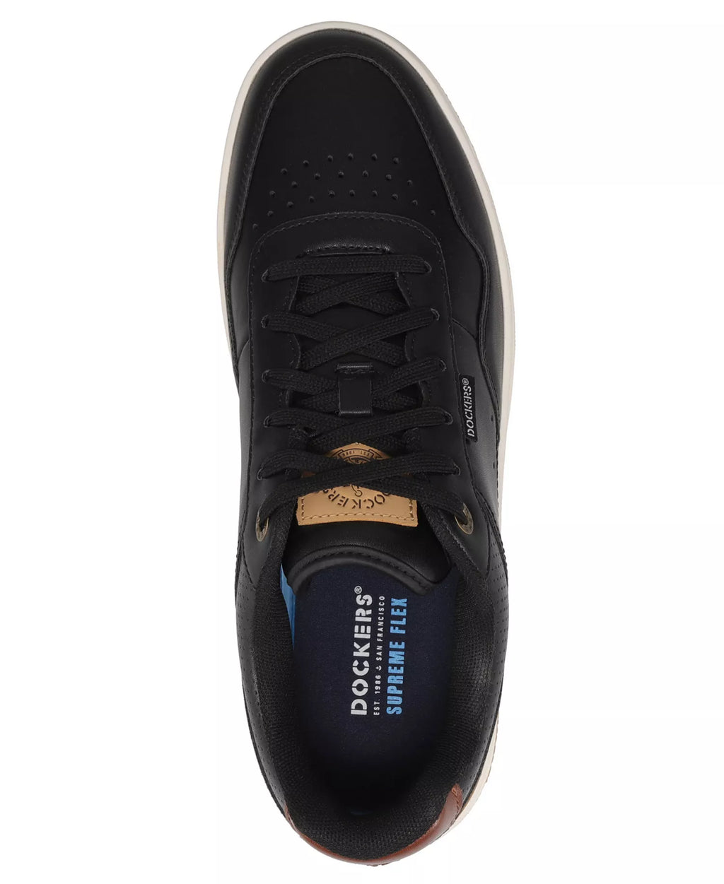 Dockers Men's Jarvis Synthetic Leather Casual Sneakers  Black Size 10.5