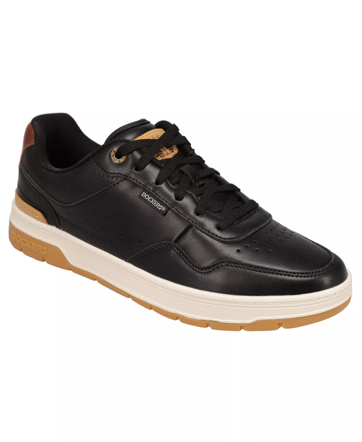 Dockers Men's Jarvis Synthetic Leather Casual Sneakers  Black Size 10.5