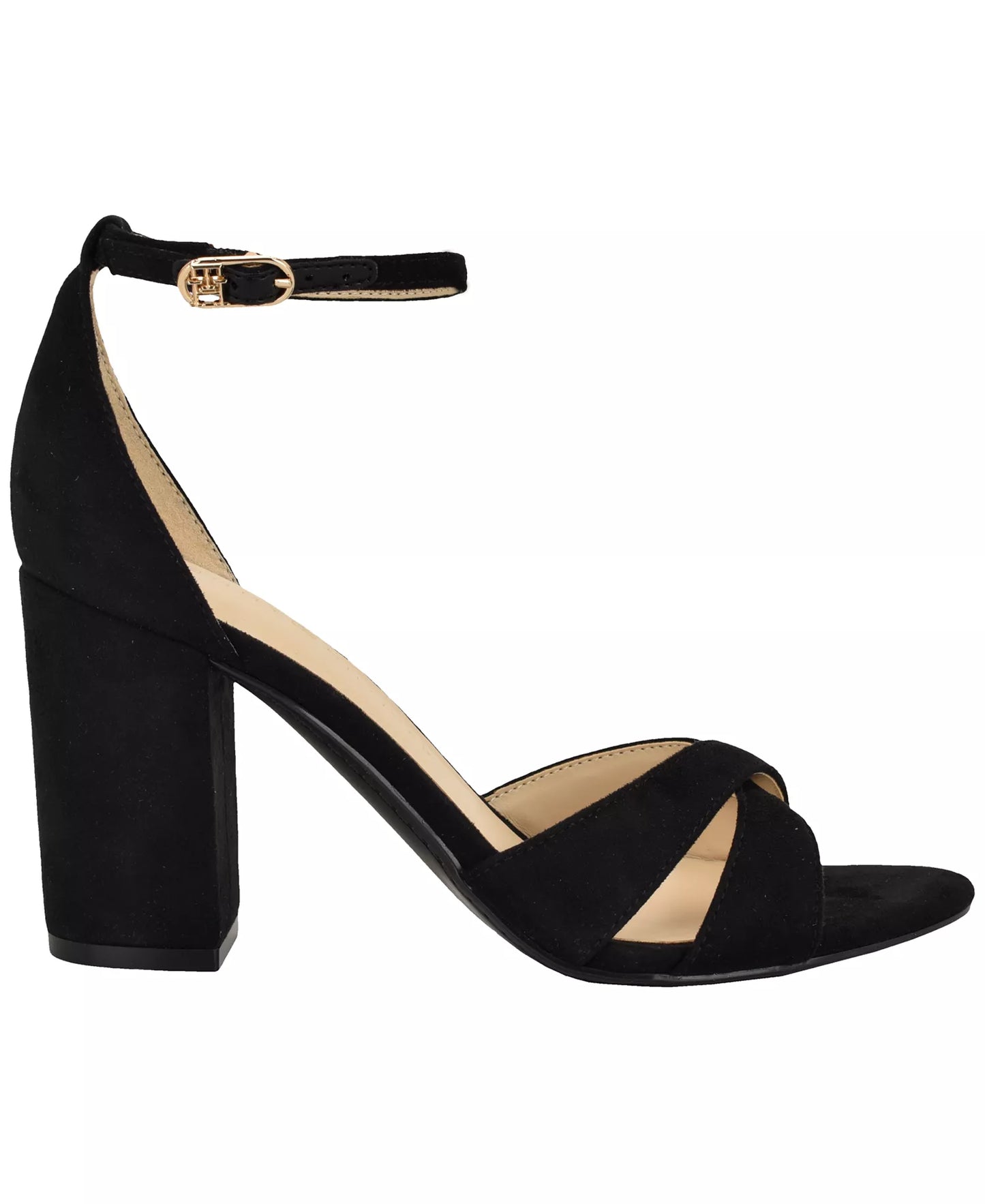 Tommy Hilfiger Women's Zuline High Block Heel Dress Sandals  Black Size 7.5