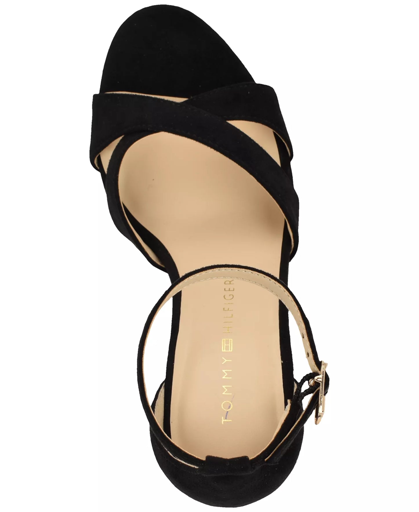 Tommy Hilfiger Women's Zuline High Block Heel Dress Sandals  Black Size 7.5