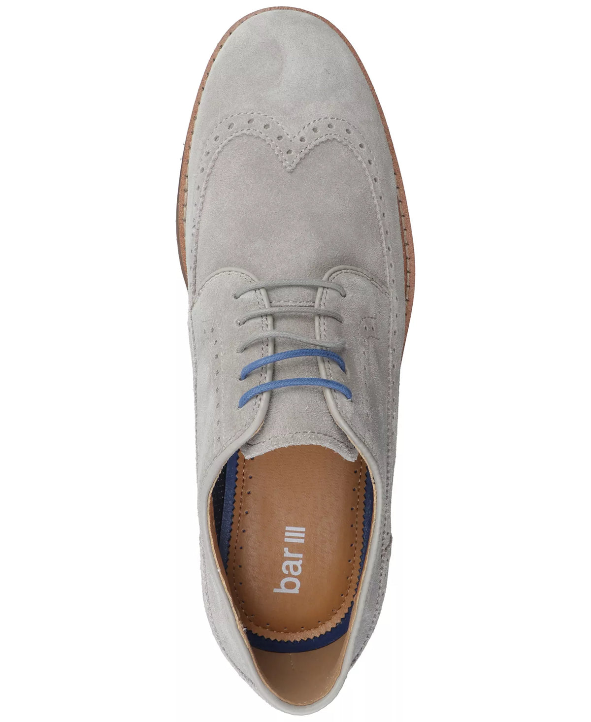 Bar III Men's Lace-Up Round Toe Dress Shoes  Gray Size 9.5