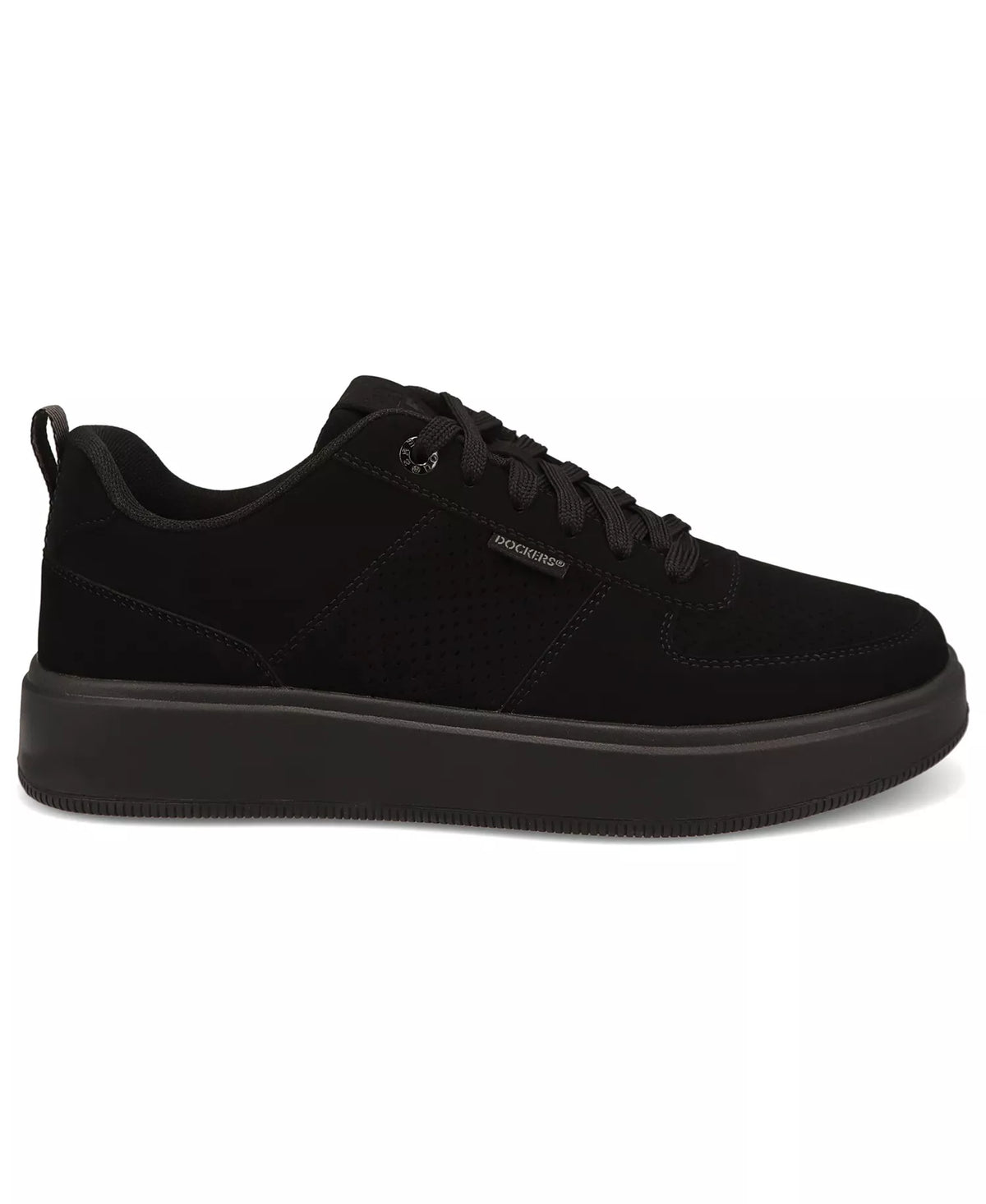 Docker's Men's Overtime Laser Casual Lace Up Sneakers  Black Monochrome Size 12W