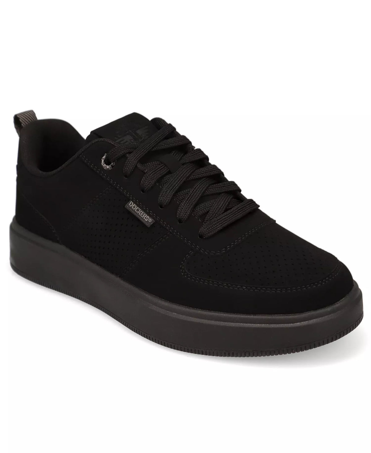 Docker's Men's Overtime Laser Casual Lace Up Sneakers  Black Monochrome Size 12W