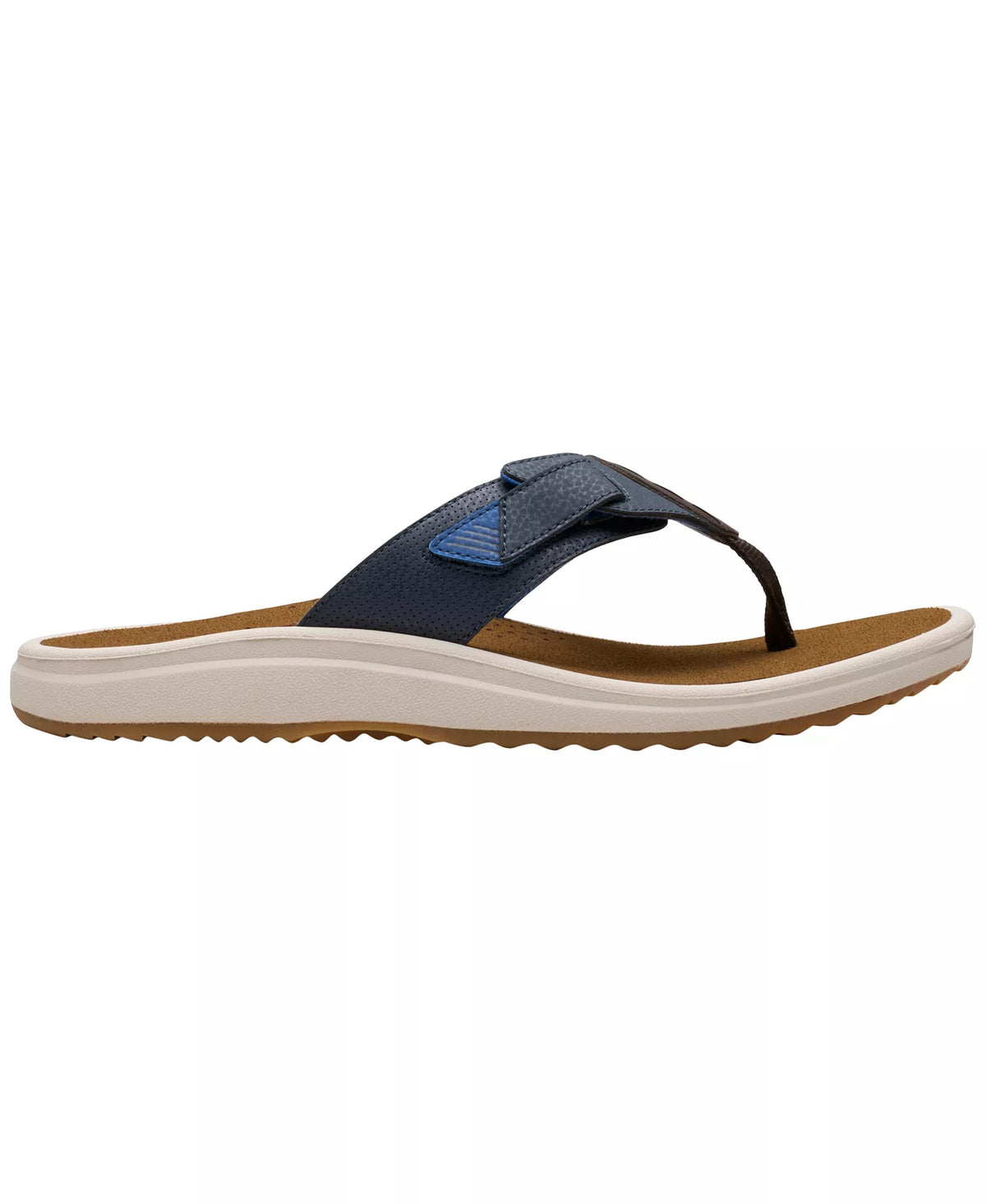 Clarks Men's Cloudsteppers Breeze Flip-Flop Sandals  Navy Size 13