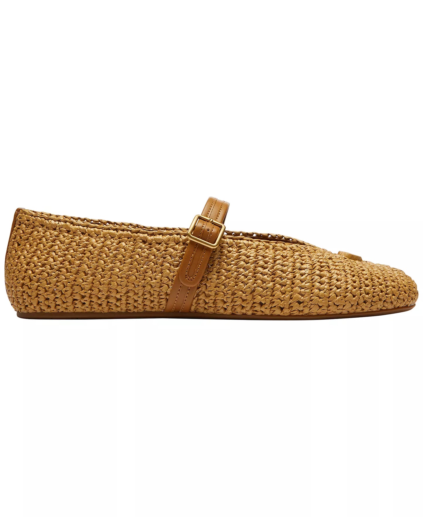 COACH Women's Sculpted C Soft Mary Jane Flats  Natural Size 9
