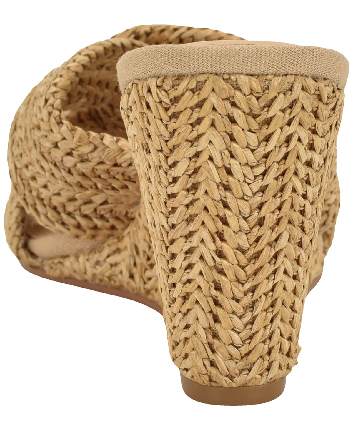 Nine West Women's Nejia Woven Slip-On Wedge Sandals  Natural Size 5