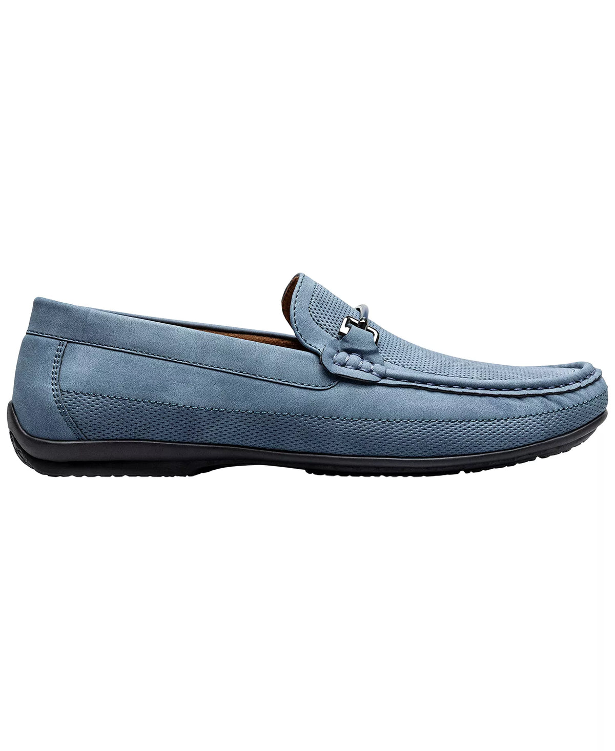 Stacy Adams Men's Colton Moc Toe Slip-On Loafers  Navy Size 15