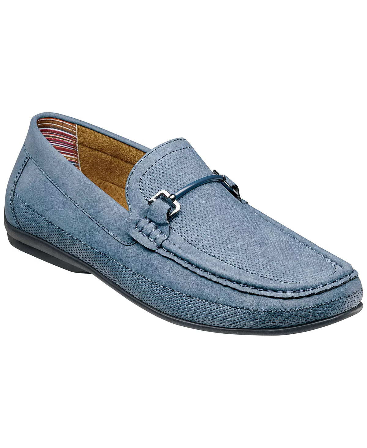 Stacy Adams Men's Colton Moc Toe Slip-On Loafers  Navy Size 15