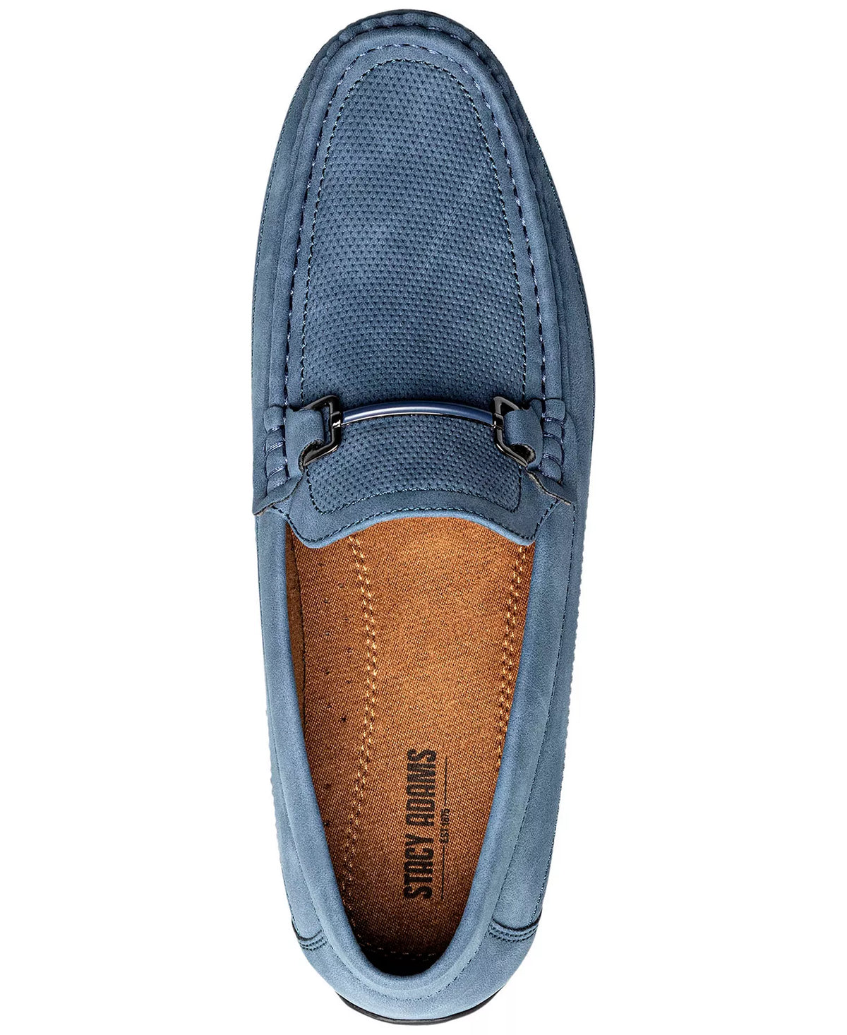 Stacy Adams Men's Colton Moc Toe Slip-On Loafers  Navy Size 15