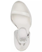 Jeffrey Campbell Women's Gouache Round Toe Dress Sandals  Off White Patent Size 7.5