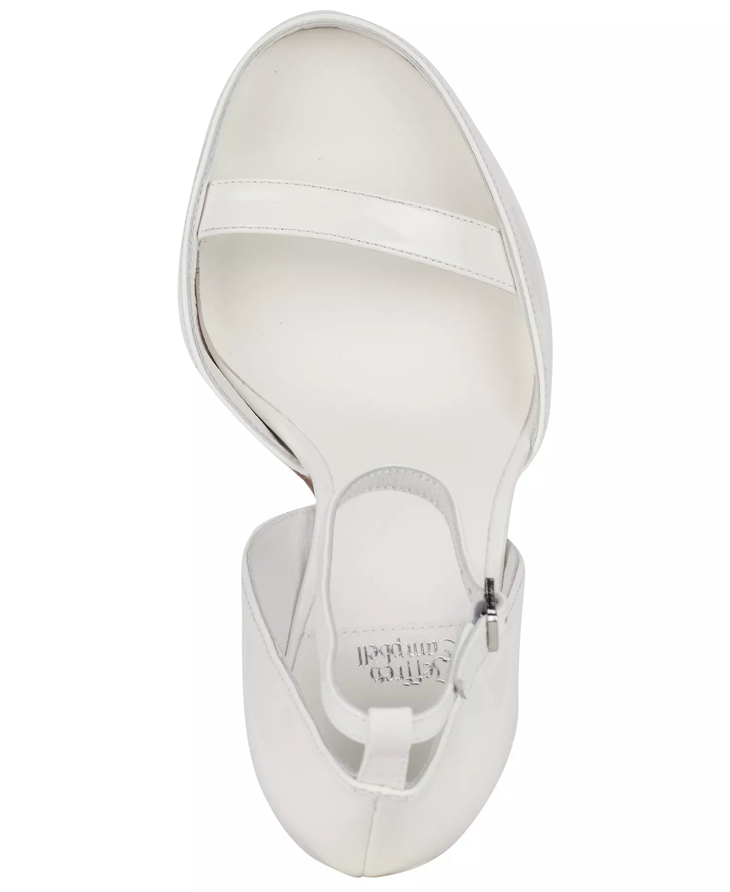 Jeffrey Campbell Women's Gouache Round Toe Dress Sandals  Off White Patent Size 7.5
