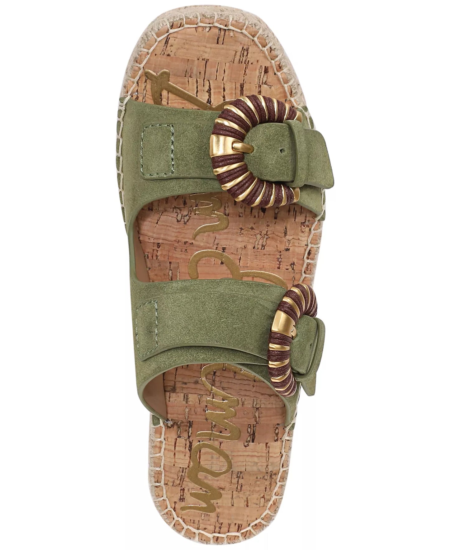 Sam Edelman Women's Tabbey Slip-On Sandals  Summer Olive Size 7