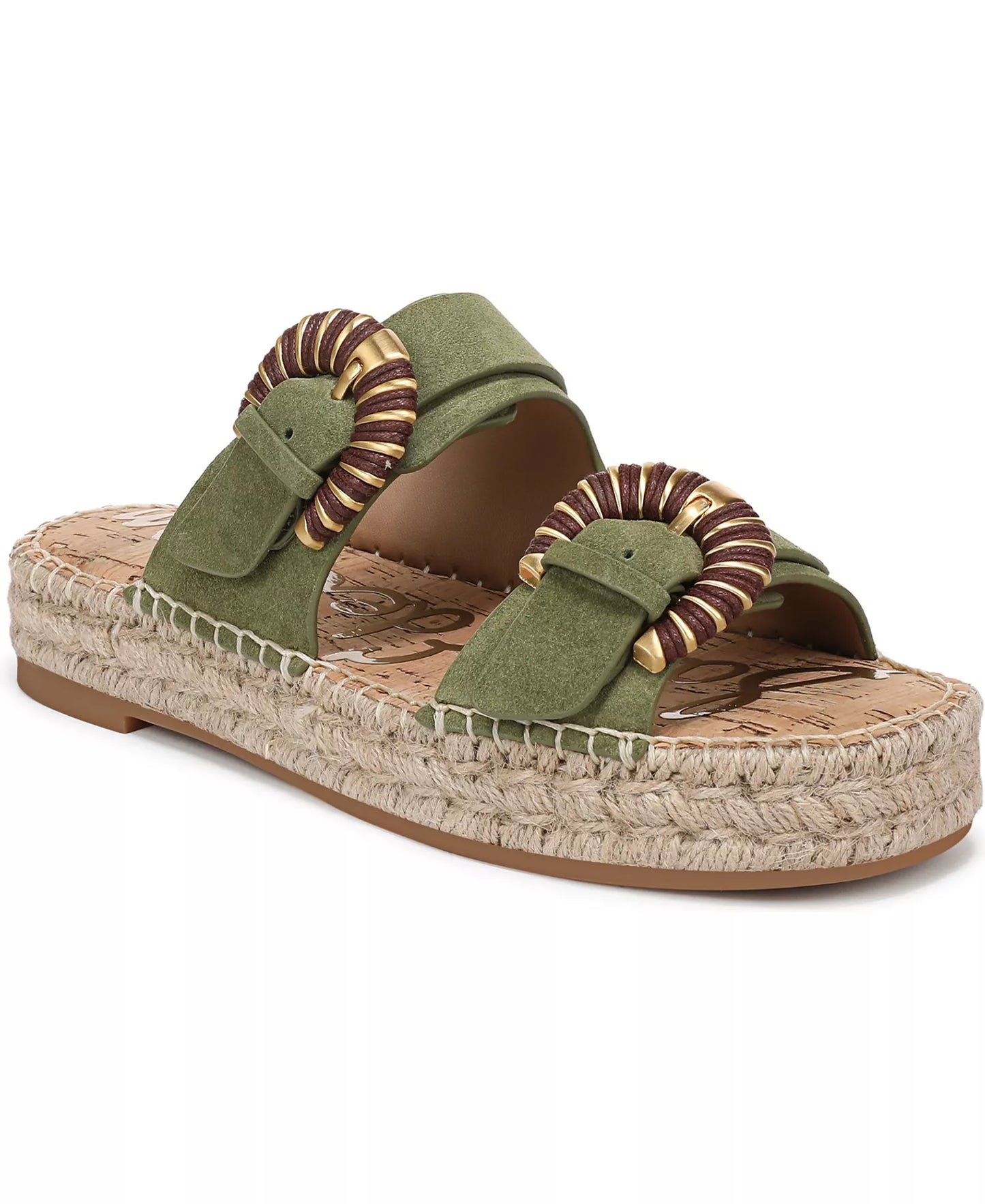 Sam Edelman Women's Tabbey Slip-On Sandals  Summer Olive Size 7