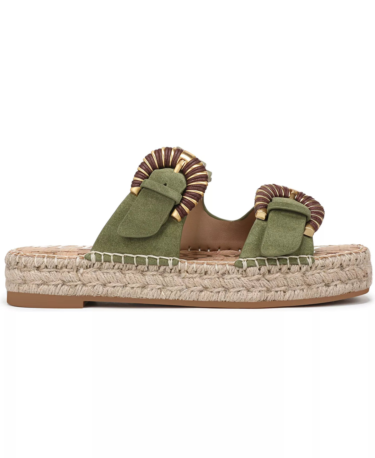 Sam Edelman Women's Tabbey Slip-On Sandals  Summer Olive Size 7