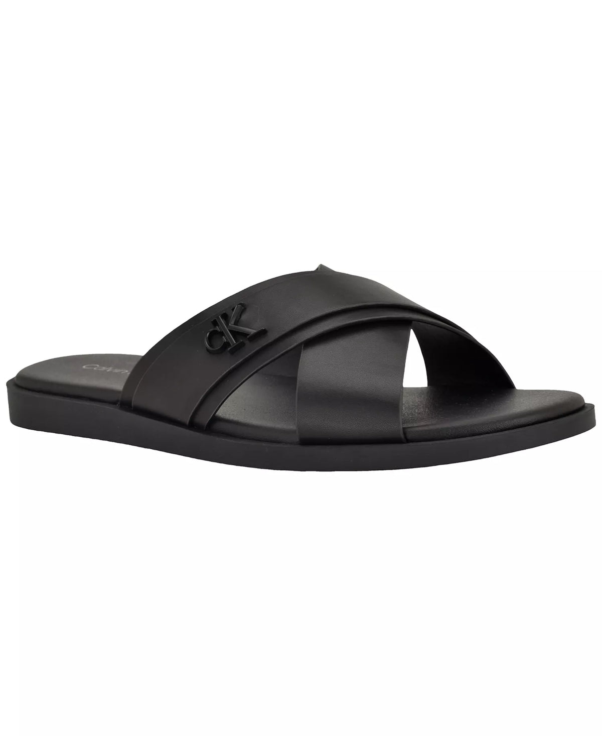 Calvin Klein Men's Elern Slip-On Casual Sandals  Black Size 8