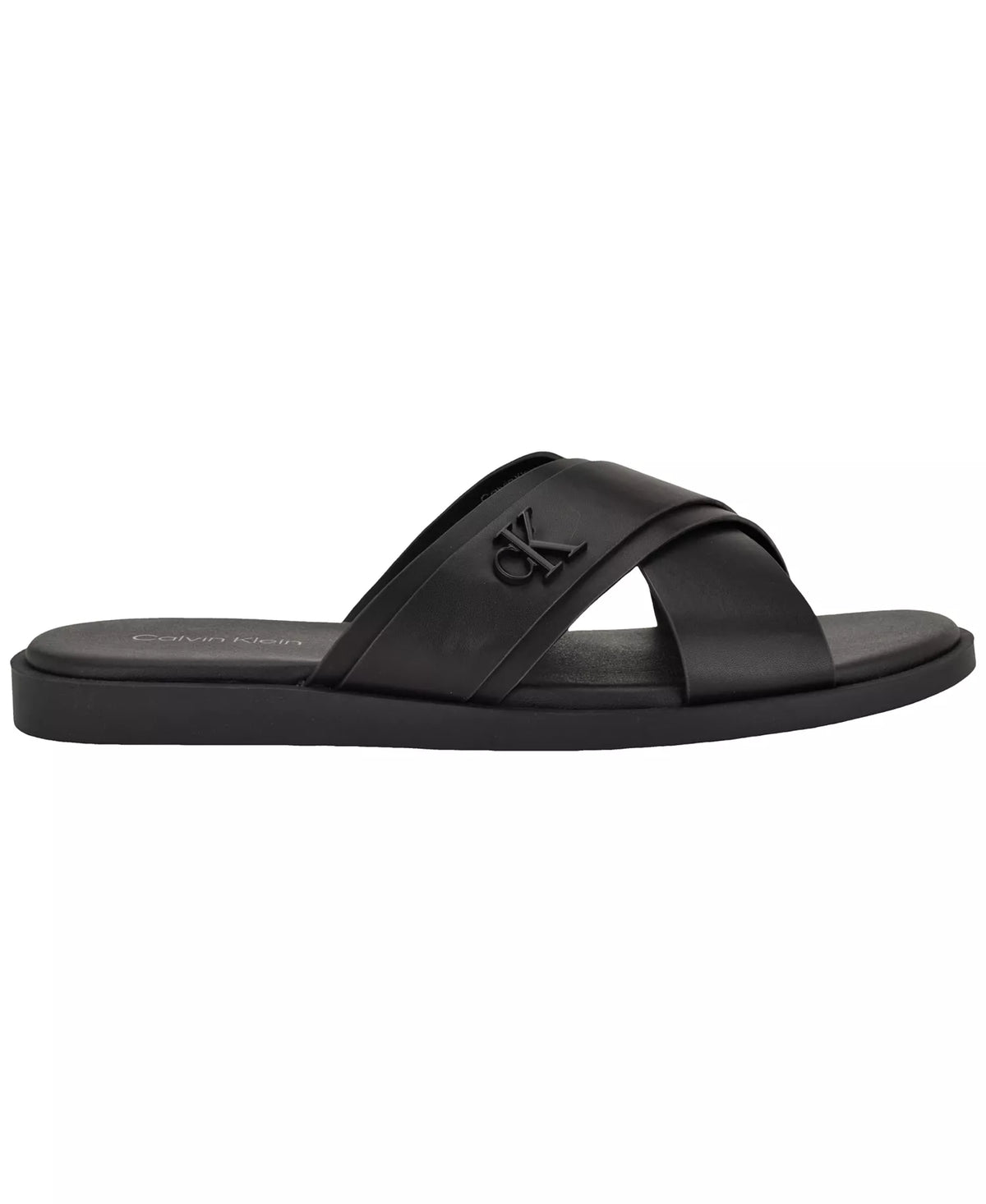 Calvin Klein Men's Elern Slip-On Casual Sandals  Black Size 8