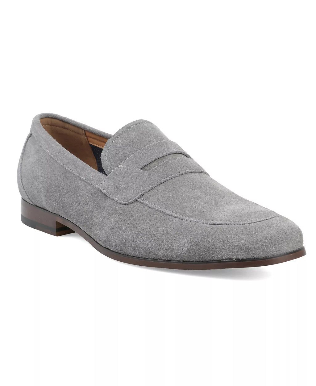 Bar III Men's Baldwinn Penny Suede Loafers  Charcoal Gray Size 10.5