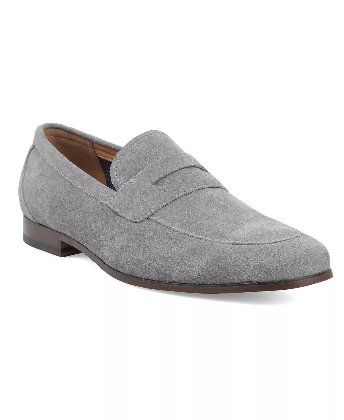 Bar III Men's Baldwinn Penny Suede Loafers  Charcoal Gray Size 10.5