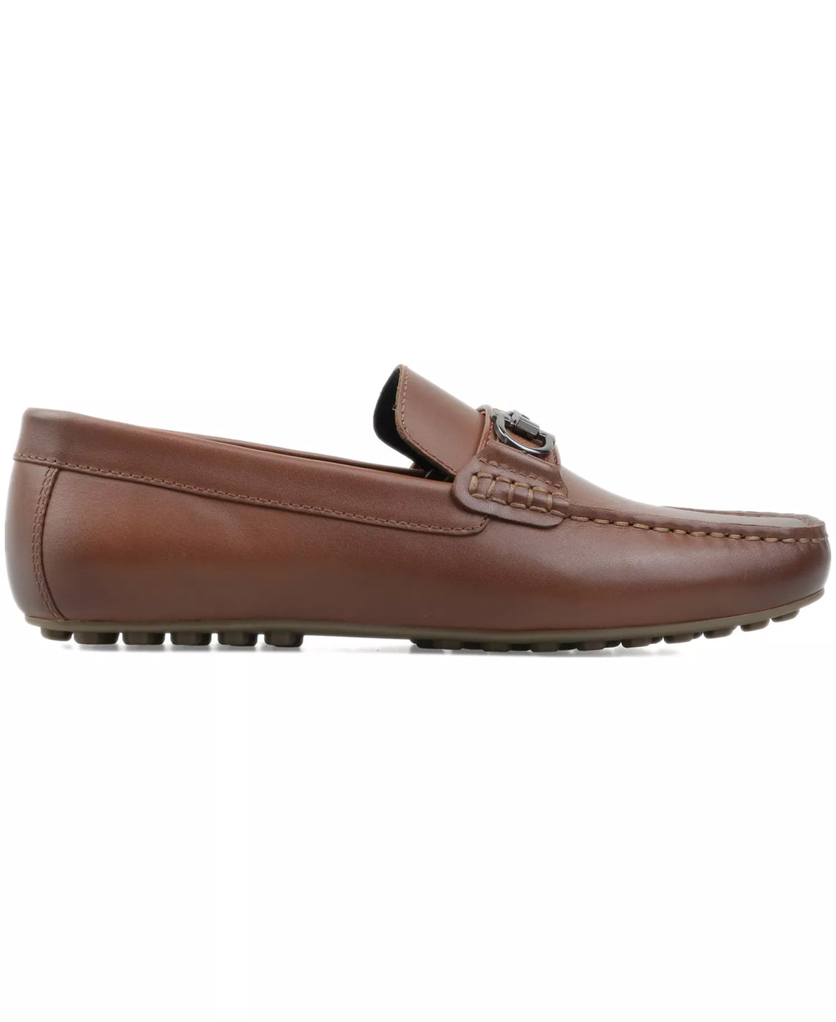 Alfani Men's Jasonn Leather Slip-On Bit Driving Loafers  Cognac Size 11.5