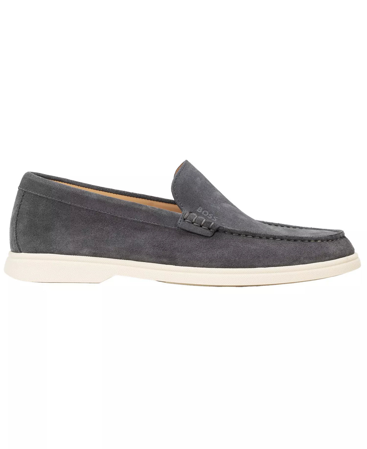 Hugo Boss Men's Sienne Round Toe Loafers  Gray Size 10