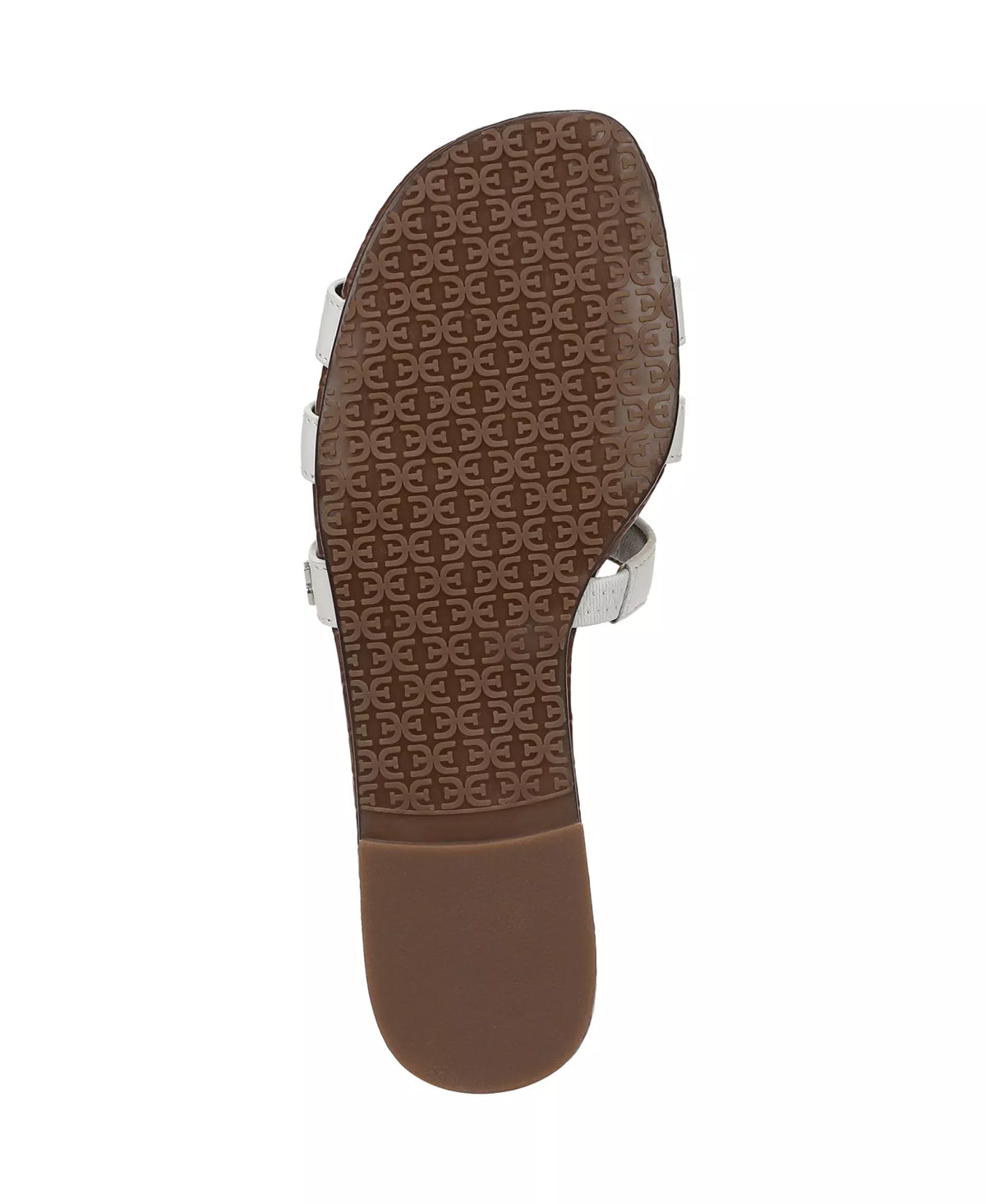 Sam Edelman Women's Bay Slip-On Flat Leather Casual Sandals  Bright White Size 6