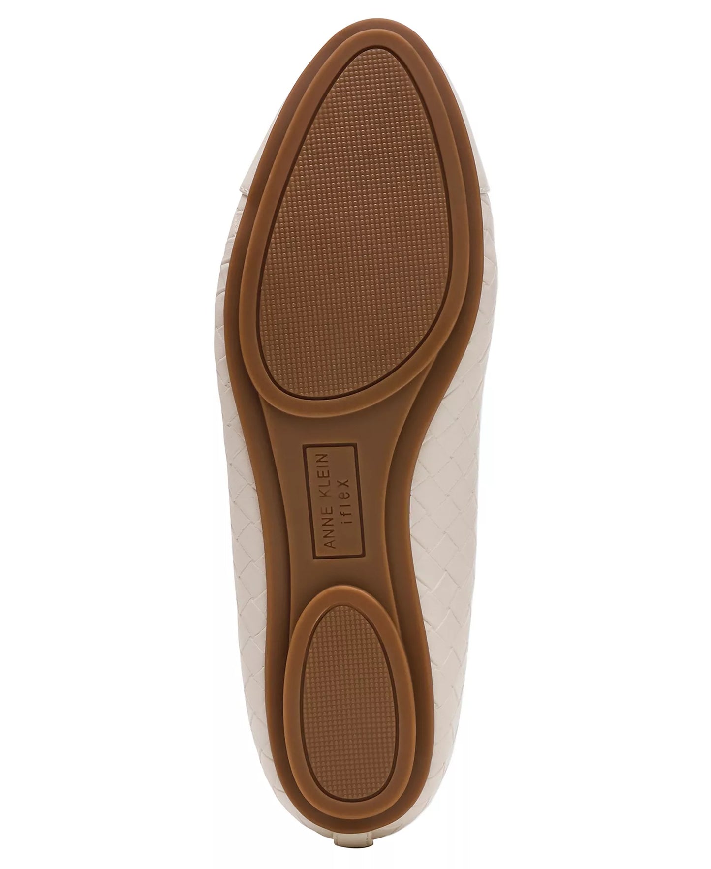 Anne Klein Women's Luci Woven Cap Toe Ballet Flats  Bone Woven Size 7.5