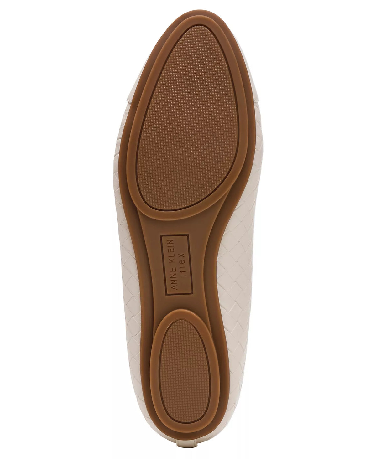 Anne Klein Women's Luci Woven Cap Toe Ballet Flats  Bone Woven Size 7.5