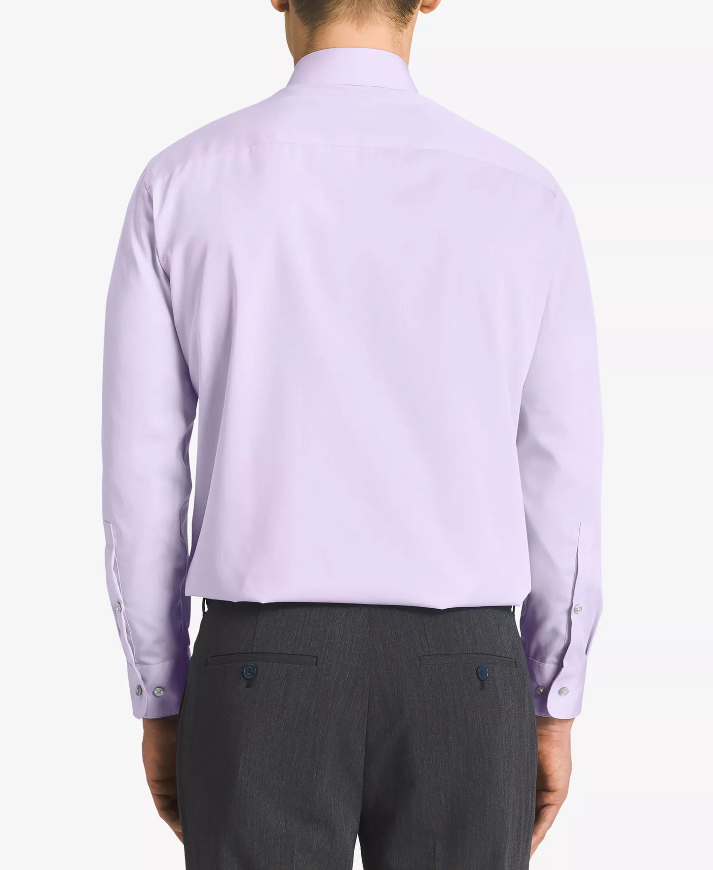 Calvin Klein STEEL Men's Classic Fit Non-Iron Dress Shirt  Lilac 16 34/35