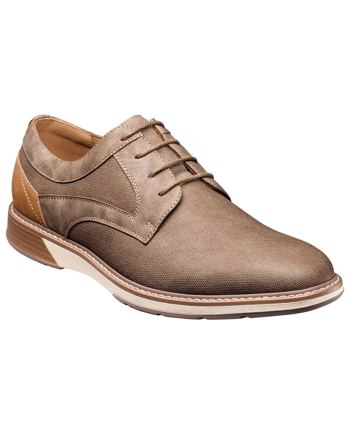Stacy Adams Men's Phineas Plain Toe Lace-Up Shoes  Taupe Size 11.5
