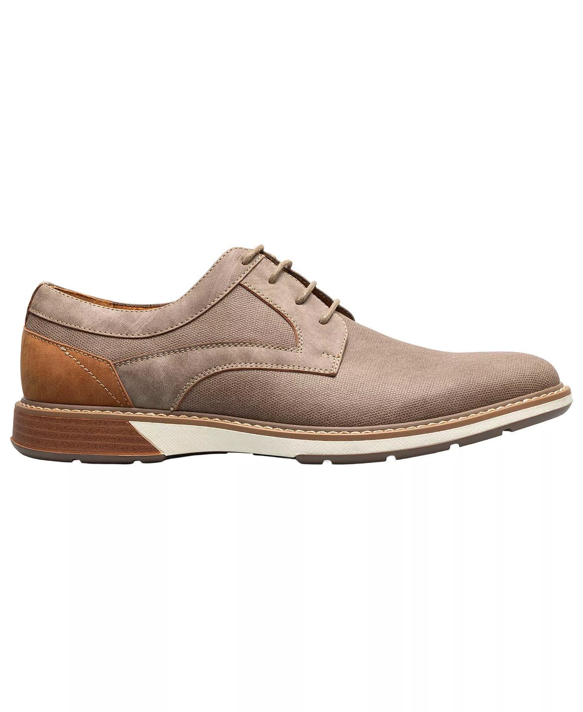 Stacy Adams Men's Phineas Plain Toe Lace-Up Shoes  Taupe Size 11.5