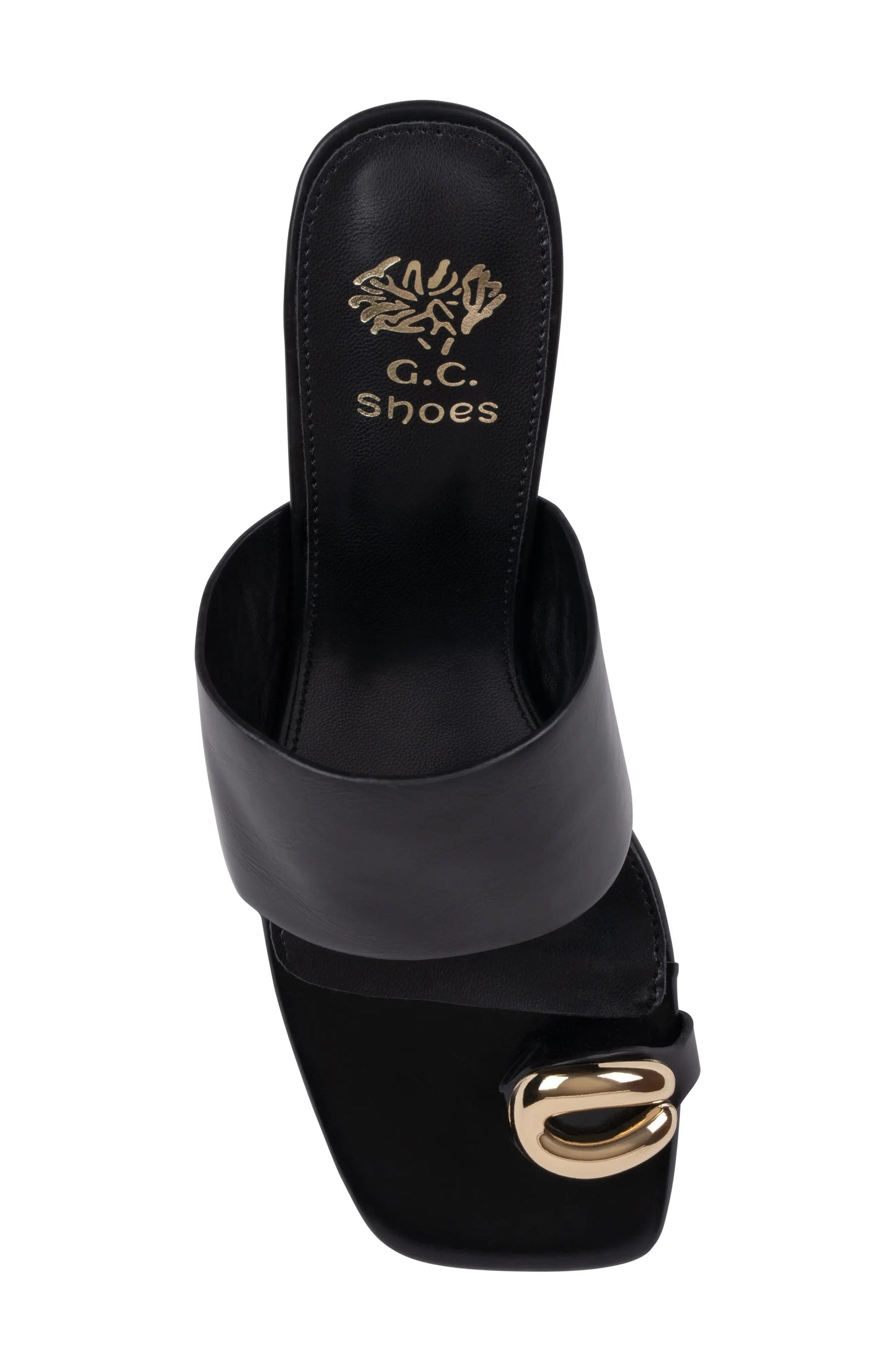 GC Shoes Women's Carmela Toe Ring Dress Sandals  Black Size 10