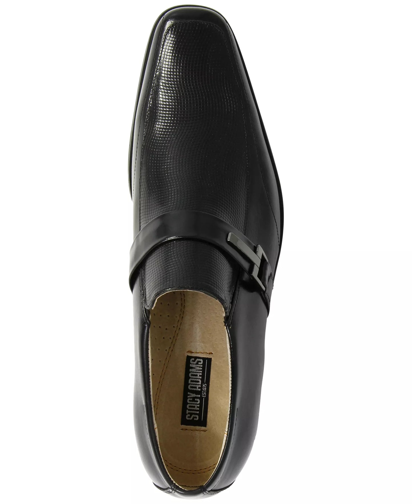 Stacy Adams Men's Beau Bit Perforated Leather Loafers  Black Size 12W