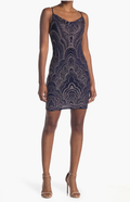 Jump Juniors Glitter-Print Bodycon Dress  Color Slate Size S