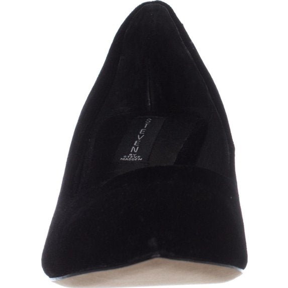 STEVEN by Steve Madden Women's Bambu Dress Pumps  Black Velvet Size 7.5