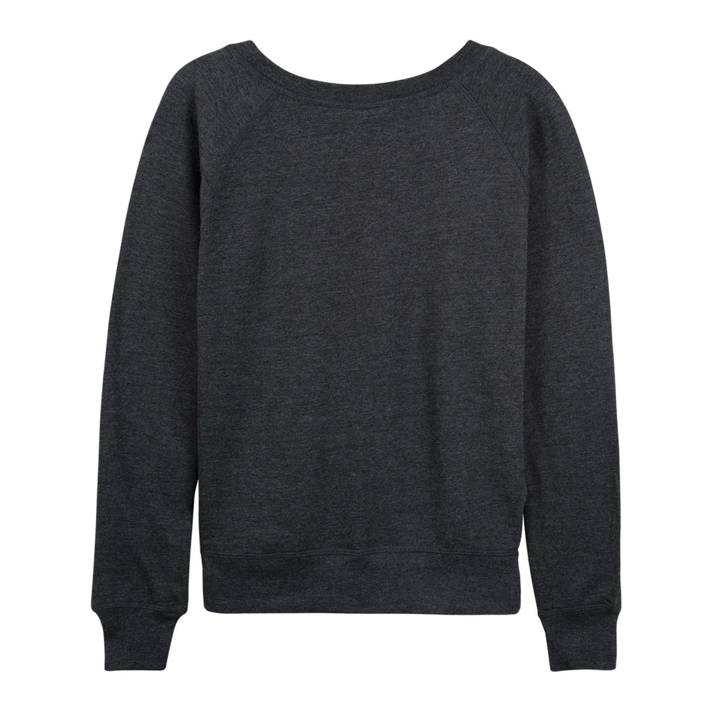 DISNEY Women's Plus Peace Love Minnie French Terry Pullover  Charcoal Size 2XW (No Tag)