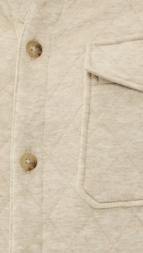 Polo Ralph Lauren Men's Quilted Double Knit Jersey Shirt Jacket  Expedition Dune Heather Size 2XL