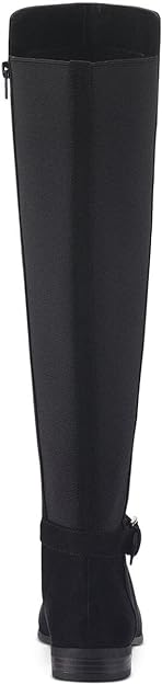 Style & Co Women's Kimmball Wide-Calf Over-The-Knee Boots  Color Black Micro Size 8M