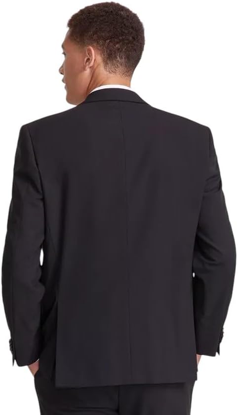 Perry Ellis Men's Classic-Fit Solid Nested Suit Jacket  Black Size 48L